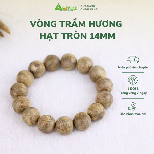 VÒNG TRẦM HẠT TRÒN 14MM