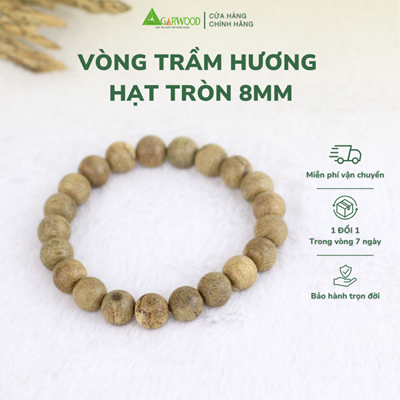 VÒNG TRẦM HẠT TRÒN 8MM